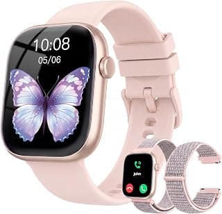 Smart Watch for Women, Bluetooth Answer/Make Calls, 1.83"HD Screen, 2 Bands | IP67 Waterproof Fitness Tracker, Heart Rate/Sleep Monitor, DIY Dial, Multi-Sport Modes Pedometer, Smartwatch for iOS/Android