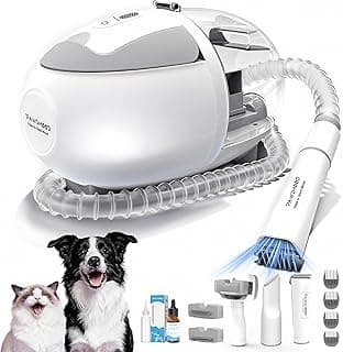 Dog Grooming Vacuum,6-in-1 Pet Grooming Kit,13000Pa,2L Dust Cup | Low Noise <55dB, Steam Brush for Shedding, Clipper & Grooming Kit, Professional for Dogs Cats, Home Cleaning Use