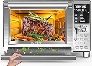 Nuwave Bravo XL Pro Air Fryer Toaster Oven, Improved 100% Super Convection | Quicker & Crispier Results, 100 Presets, Multi-Layer Even Cooking, 50-500F, Smart Probe, PFAS Free, 30QT, Stainless Steel
