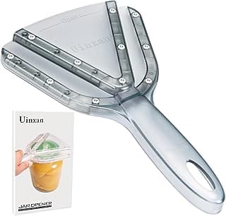 Uinxan Jar Opener for Weak Hands & Seniors with Arthritis - Handheld Manual | Effortlessly Opens Stubborn Screw Lids & Bottle Caps. 304 Stainless Steel. Durable. Patented Kitchen Gadget (Blue)