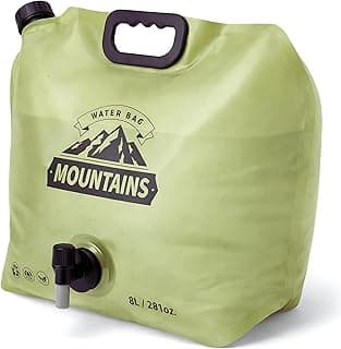 Camping Water Container 2 Gallon Collapsible Water Jug with Spout - Reusable Plastic Flasks, Foldable Empty Gallon Jug for Water Storage, Water Bag for Outdoor Hiking Emergency Prep (1 Pack)