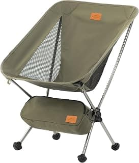 Naturehike YL08 Ultralight Camping Chair — Only 2.12 LBS, Anti-Sinking Feet | Portable Lightweight Backpacking Chair, Breathable Side Mesh, Quick-Setup Shock-Cord Foldable Frame to Hiking, Beach & Travel