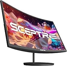 Sceptre Curved 27-inch Prime Monitor up to 100Hz 1080p, HDMI x2, VGA, 99% sRGB, Built-in Speakers, R1500, Machine Black 2025 (C275W-1920RN Series) | 27 Va Curved Full HD 1920×1080 at 75hz, 2×2w Speakers, 100% Srgb, 8ms G-to-G