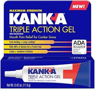 Kank-A Triple Action Gel, Fast & Long Acting Mouth Pain Relief, 0.42 oz