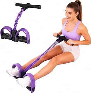 Multifunction Tension Rope, 6-Tube Elastic Yoga Pedal Puller Resistance Band, Natural Latex Tension Rope Fitness Equipment, for Abdomen/Waist/Arm/Leg Stretching Slimming Training