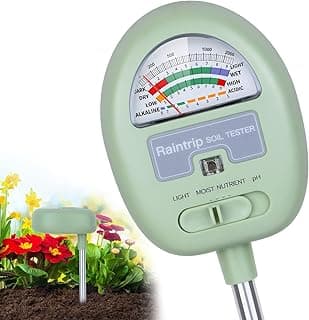 Soil Moisture Meter,4-in-1 Soil Ph Meter, Soil Tester for Moisture, Light,Nutrients, pH,Soil Ph Test Kit, Great for Garden, Lawn, Farm, No Battery Required, Gifts for Plants Lover
