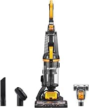 Eureka Lightweight Vacuum Cleaners for Home, MaxSwivel Pro, NEU350 | Swivel Steering, LED Headlights, Upright Vacuum for Home Pet Hair Carpet & Hard Floor, Pet Turbo Brush,Yellow