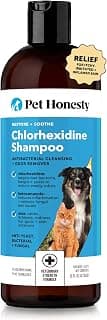 Pet Honesty Chlorhexidine Cat & Dog Seasonal Itch Relief Shampoo, for Allergies, Itching, Skin and Coat Supplement, Helps Shedding, Hot Spots, Deodorizing Dog Shampoo & Grooming Supplies,16oz