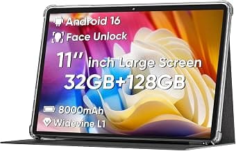 COLORROOM 2026 Android16 Tablet 11inch, Face Unlock, 18W Fast Charge, (Black)