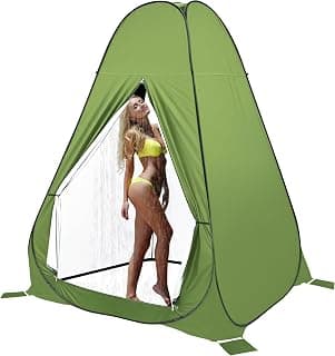 Shower Privacy Tent, 7FT Extra Large Pop Up Toilet Tent, Portable Outdoor Bathroom Shower Enclosure, Privacy Shelter for Changing Camping Hiking Beach Dressing, Fishing, UPF50+