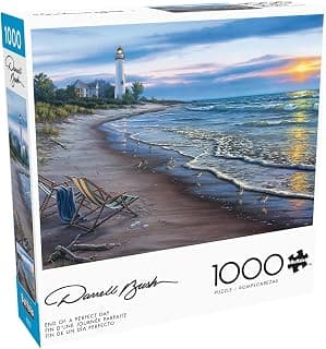 Buffalo Games - End of a Perfect Day - 1000 Piece Jigsaw Puzzle for Adults | Art by Darrell Bush, Made in USA, Recycled Board, Finished Size 26.75 x 19.75 in, Includes Poster, Giftable, Frameable Art