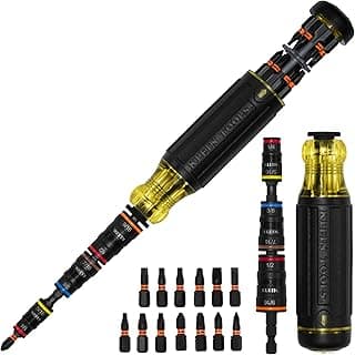 Klein Tools 32303HD Impact Driver Set, 20-in-1 SAE Impact Rated Sockets and Screwdriver Tool with Phillips, Slotted, Square and Torx Tips