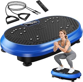 HVX Vibration Plate Exercise Machine for Lymphatic Drainage, Vibrating Fitness Platform 450 lbs Capacity Full Body Shaker Workout Equipment, Vibration Platform Machine Shaping Vibrate Board Sport Home