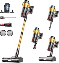 Cordless Vacuum Cleaner, 650W/60Kpa/70 Mins Cordless Stick Vacuum, Self-Standing Wireless Vacuum with LED Displsy, 1.8L Dust Cup, Anti-Tangle Vacuum Cordless, Vacuum Cleaners for Home/Pet Hair/Carpet