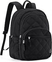 BAGSMART College Laptop Backpack,Cute Travel Backpack for Women,Quilted Computer Bookbag