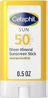 Cetaphil Sheer Mineral Sunscreen Stick, Face & Body, SPF 50, 0.5oz