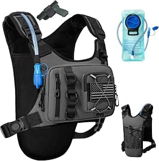 Outdoor Hydration Vest for Running & Hiking, Lightweight Breathable Water Backpack with 2.0L Bladder, Bounce-Free Chest Pack for Marathon, Cycling, Trekking for Men and Women