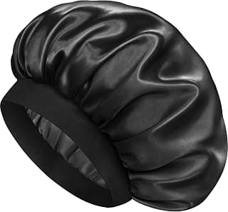 Satin Silk Bonnet for Hair, Double Layer Sleep Cap for Men & Women | Satin Bonnet for Sleeping, Soft Satin Lined Bonnet for Natural & Curly & Long Hair, Silk Sleep Cap for Men & Women