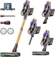 Cordless Vacuum Cleaner, 650W/60KPA/70 Mins Vacuum Cleaners for Home with Self-Standing, Anti-Tangle Vacuum Cordless, Smart Display and 1.8L Cup Cordless Stick Vacuum Cleaner for Pet Hair/Carpets