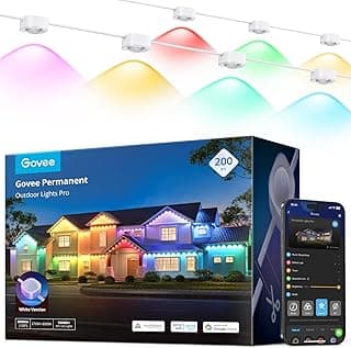 Govee Permanent Outdoor Lights Pro, 200ft with 120 RGBIC LED Lights, White