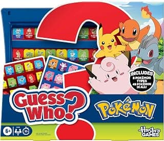 Guess Who? Pokémon Edition Game | 48 Pokémon | Fun Kids Board Games for Families | 2 Players | 15 Mins. | Travel Friendly | Ages 6+