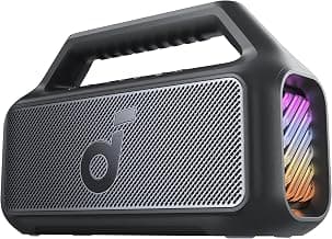 Soundcore Boom 2 by Anker, 80W Outdoor Bluetooth Speaker, 24H Playtime | IPX7 Waterproof, BassUp 2.0, Floatable, RGB lights, USB-C, Custom EQ via soundcore App, Portable for Camping and Beach