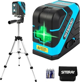 Laser Level with Tripod Self Leveling, 98.5FT Cross Line Laser with Magnetic Base for Tile,Picture Hanging, DIY & Home Improvement Projects,AA Batteries * 3 & Carrying Pouch Included