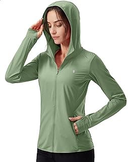 Soothfeel Women's UPF 50+ Sun Protection Hoodie Jacket Lightweight Long Sleeve Sun Shirt for Women with Pocket Hiking Outdoor