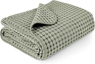 Konssy Waffle Baby Blanket for Boys & Girls, Soft Newborn Swaddle Blanket | Waffle Knit, Cozy Crib Blanket Neutral for Nursery, Stroller & Toddler Bed, Machine Washable, 47" x 33"(Amy Green))