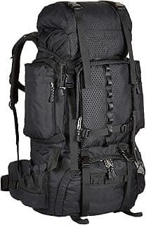 Amazon Basics Internal Frame Hiking Backpack for Camping and Backpacking, Adjustable Straps, Rainfly Included