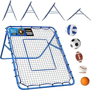 Volleyball Baseball Rebounder Net, Softball Rebounder Pitchback Net Quick Adjustments, Quick Adjustments Lacrosse Bounce Back Practice Equipment, Ideal for Outdoor Indoor and Backyard Training