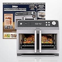 Ninja French Door Premier Air Fry Oven, 10-in-1, 20.3 Qt, Stainless, FO101 | 450F cyclonic air, PFAS-free surface, Air fry, sear crisp, bake, broil, toast, dehydrate