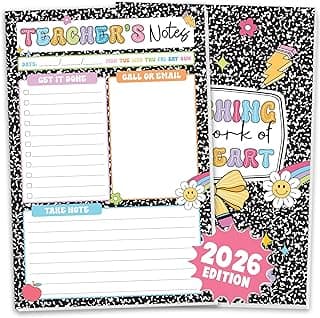 Teacher Notepad, Composition Book To-Do List, New Teacher Gift | Stationery Must-Have Supplies for Preschool, Elementary, Middle, and High School Teachers