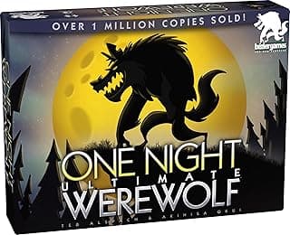 Bezier Games One Night Ultimate Werewolf | Fast 10-Minute Social Deduction and Bluffing, Hidden Roles Mystery Party for Adults and Kids, 3-10 Players