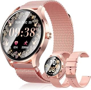 Smart Watch for Women, Fitness Trackers with Calls&Answer, Womens Watch 1.27'' Fitness Watches with Heart Rate/Sleep/SpO2 Monitor/100+ Sports Model, Smartwatch for iPhone/Samsung/Android Rose Gold
