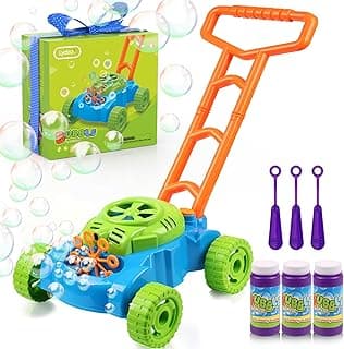 Bubble Lawn Mower Toddler Toys, Bubble Machine Outdoor Garden Toys | Toddler Outdoor Toys for 1 2 Year Old Boy Birthday Gift, Summer Push Gardening Toys for Preschool Baby Boys Age 1 2 3 +