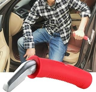 Valorcielo Car Door Handle for Elderly, 300 lb Support, Red 1 Pack | Auto cane portable vehicle support handle with non-slip grip, a car door assist bar for more confident entry and exit