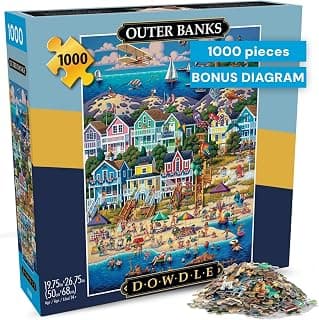 Buffalo Games - Eric Dowdle Outer Banks - 1000 Piece Puzzle for Adults | Made in USA, Recycled Board, Finished Size 26.75 x 19.75 in, Includes Poster, Giftable, Frameable Art