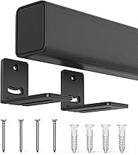 USX MOUNT Soundbar Mount for Samsung, Sony, LG, Vizio, Bose, Onn & More Sound Bar Mounts-Universal Soundbar Mounting Bracket Under TV, Floating Speaker Wall Mount 1 Pair Soundbar Shelf