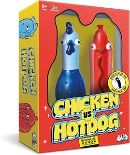 Big Potato Chicken vs Hotdog Action Party Game for Kids and Adults | Flip Your Sling'em, Silly Board Game, Head-to-Head Flipping Duel, Fast & Funny, 2+ Players, Ages 8+, Yard and Outdoor Game