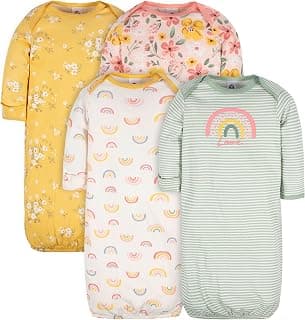 Gerber Baby Girls' 4-pack Sleeper Gown