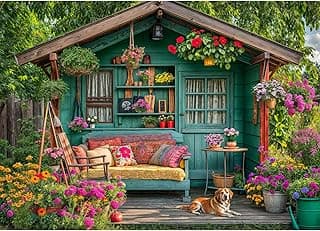 1000 Piece Puzzle for Adults, Flower House Jigsaw Puzzle, Family Puzzles Game, Interlock Perfectly No Dust, Home Decoration Puzzle, Gifts for Parents