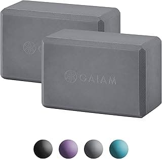 Gaiam Yoga Block - Supportive Latex-Free Eva Foam - Soft Non-Slip Surface with Beveled Edges for Yoga, Pilates, Meditation