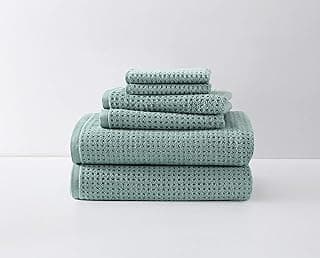 Tommy Bahama - Bath Towels, Highly Absorbent Cotton Bathroom Decor, Low Linting & Fade Resistant, Oeko-Tex Certified (Northern Pacific Bay Blue, 6-Piece)