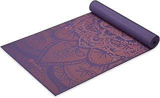 Gaiam Premium Yoga Mat, 6mm Thick Print Mat | Premium 6mm thick cushioning for joint support. Non-slip print design for yoga, Pilates & floor workouts.