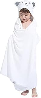 HIPHOP PANDA Hooded Towel for Kids - Viscose Derived from, 30 X 50 INCH Large Size for 3-10 Yrs - Premium Kids Bath Towel Beach Towels Wrap for Girls, Boys, Bear