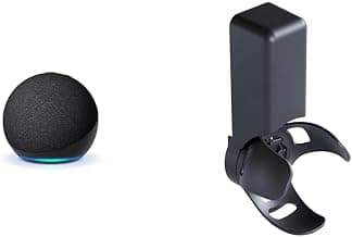 Echo Dot Bundle: Include Echo Dot, Charcoal and Made for Amazon Outlet Hanger, Charcoal.