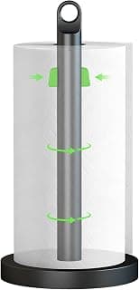 Paper Towel Holder Countertop with Weighted Base Heavy Duty One-Handed Tear