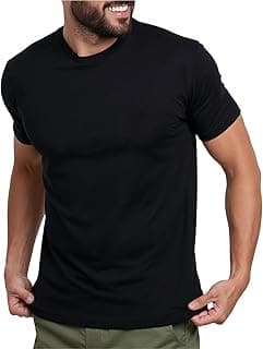 Mens T Shirts Soft Cotton Crew Neck Athletic Fit Casual Tees S-4XL