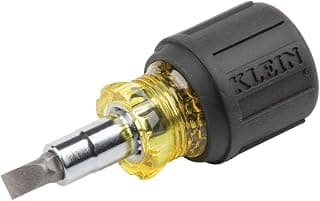 Klein Tools 32561 6-in-1 Multi-Bit Stubby Screwdriver/Nut Driver